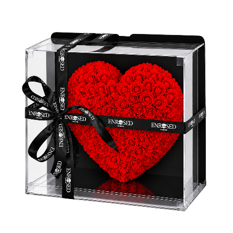 Półserce z róż piankowych 25 cm — Czerwony · 25 cm