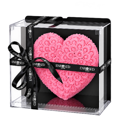 Półserce z róż piankowych 25 cm — Wiśniowy róż