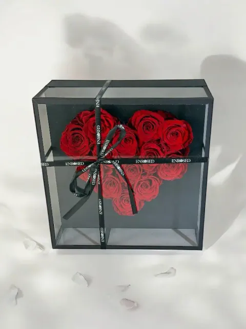 16 Roses in Heart-Shaped Flowerbox — Image 7 of 8