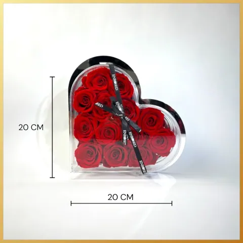 16 rozen in hartvormig spiegeldoos — product view 2