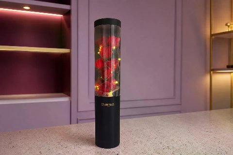 Soap Roses with LED — Red; wide product photo in the Enrosed showroom